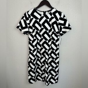 Trina Turk Black and White Geometric Dress size S